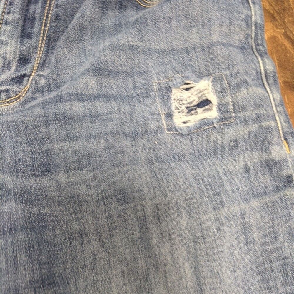 Old Navy The Rockstar Distress Detail Jeans Capris Patch Holes Size 6 Vintage - Picture 3 of 9